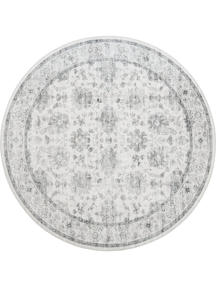 May Round Rug in Ivory