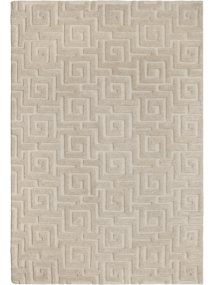 Maze Pattern Rug Maze Runner Rug in Dune - Hertex Haus - Hertex Haus