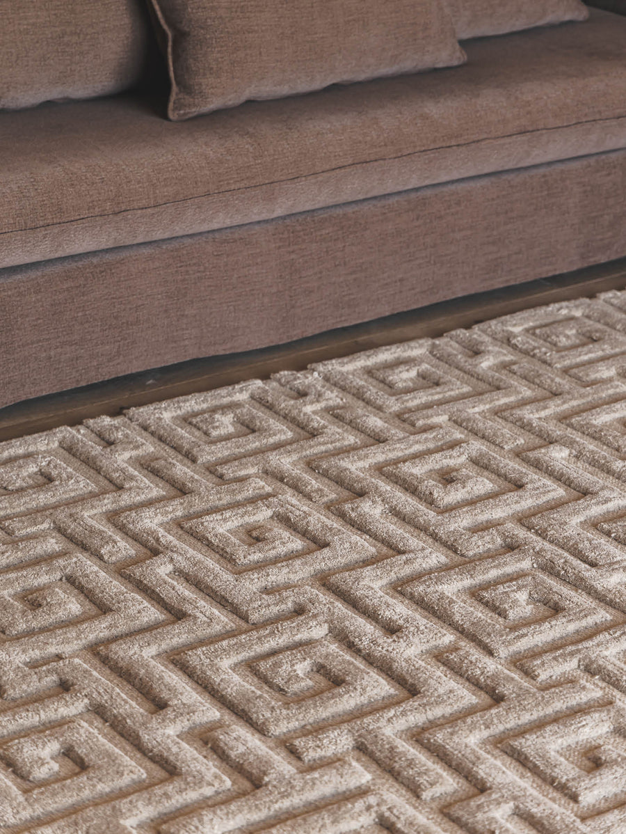 Maze Runner Rug in Dune - Hertex Haus - Hertex Haus