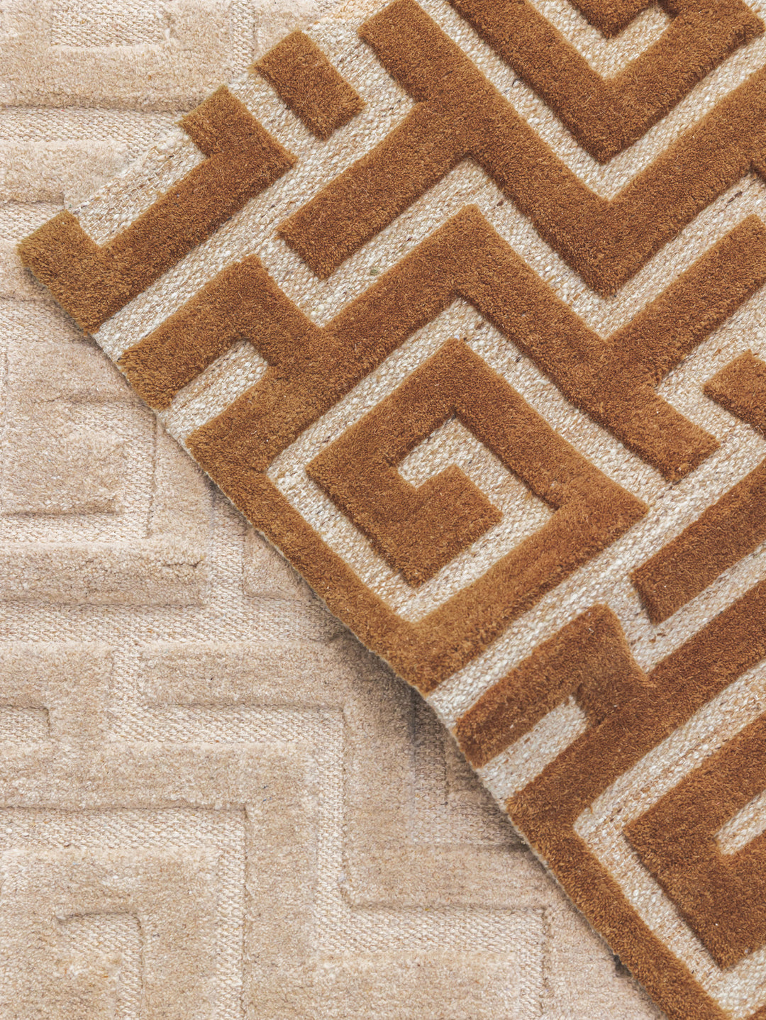 Maze Pattern Rug Maze Runner Rug in Tawny - Hertex Haus - Hertex HAUS
