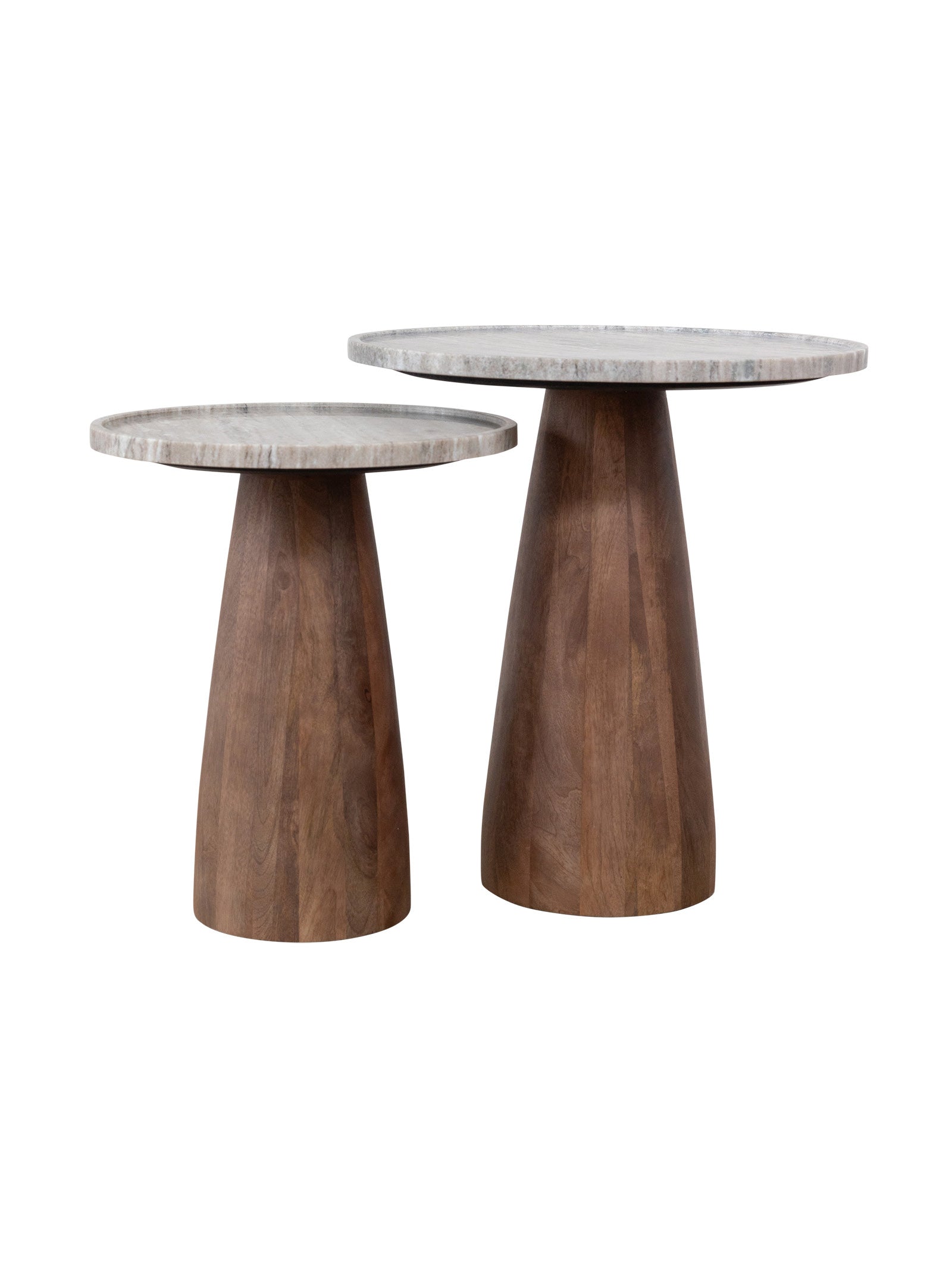 Meadow Marble Side Table Set in Husk - Hertex Haus - Hertex Haus