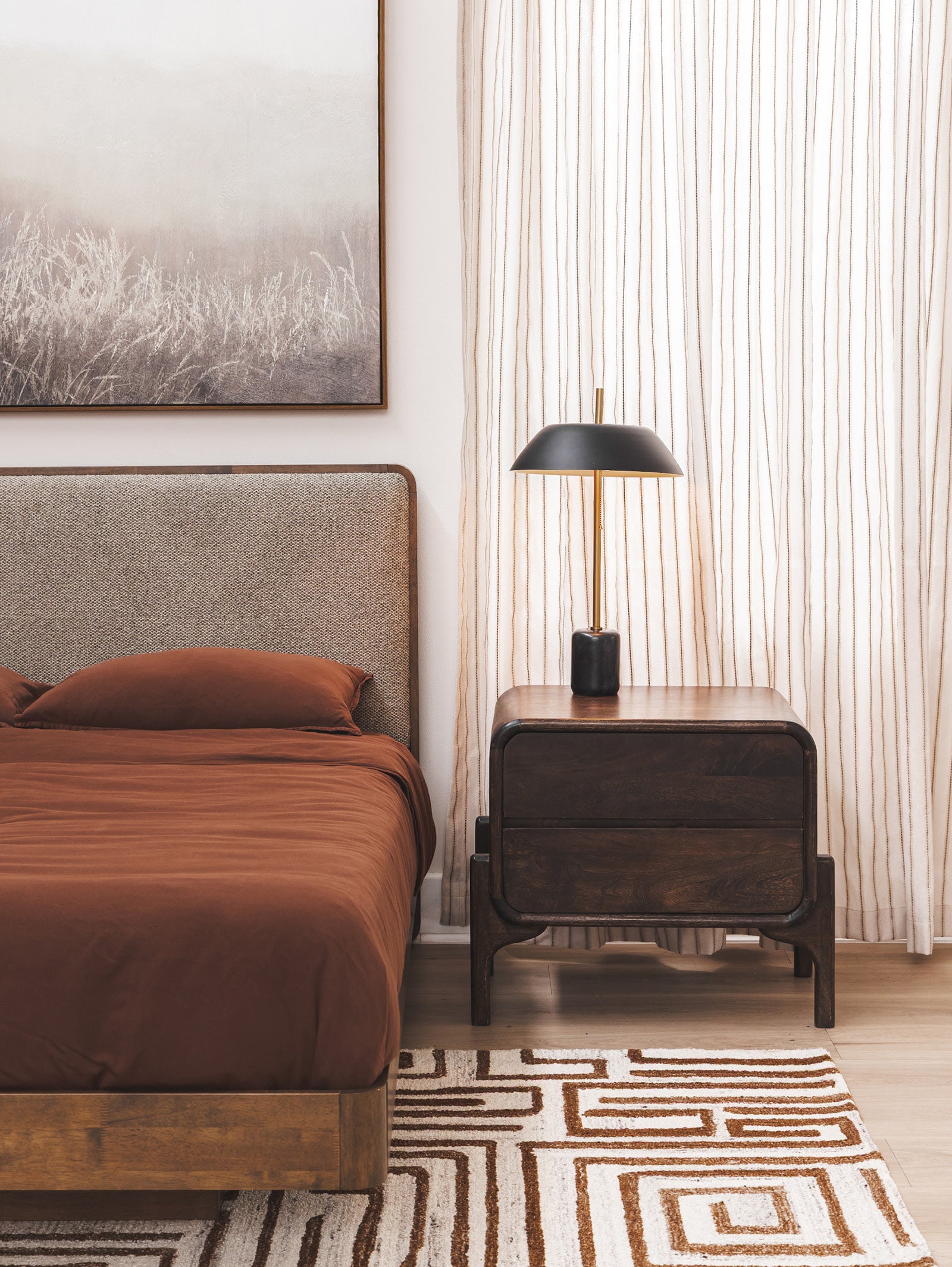 Medici Ready-Made Unlined Extra Length Curtain - Hertex Haus