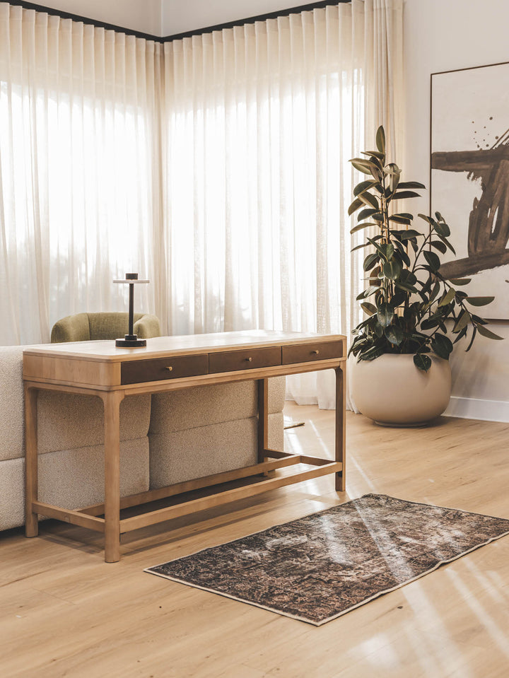 Memphis Oak Console in Mocha