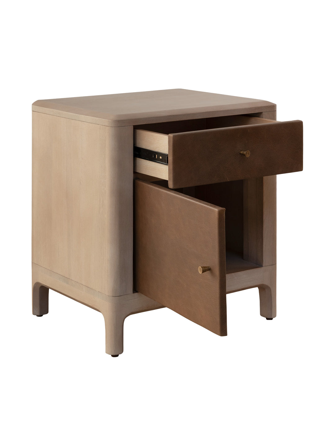 Memphis Oak Nightstand in Mocha