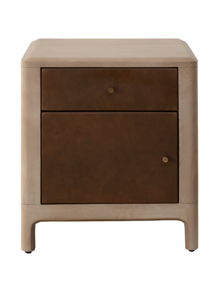 Memphis Oak Nightstand in Mocha