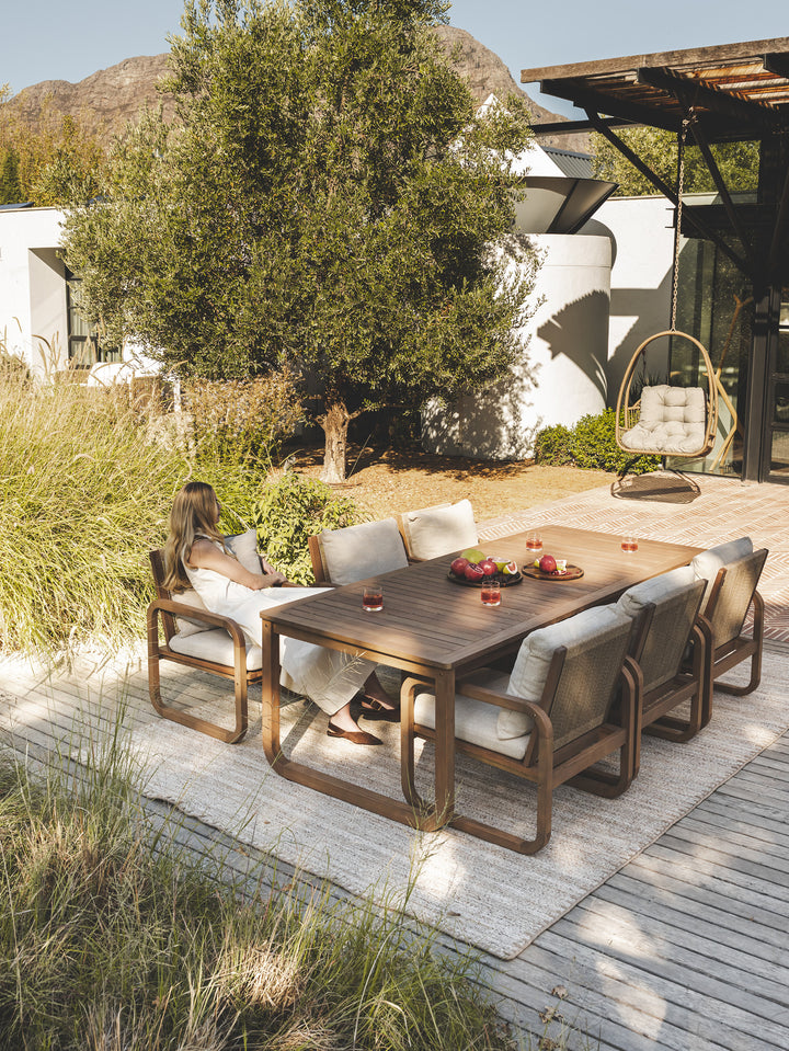 Menorca Eucalyptus Dining Table Set in Natura