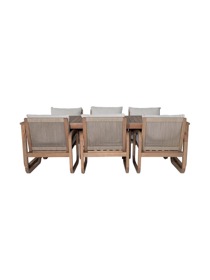 Menorca Eucalyptus Dining Table Set in Natura