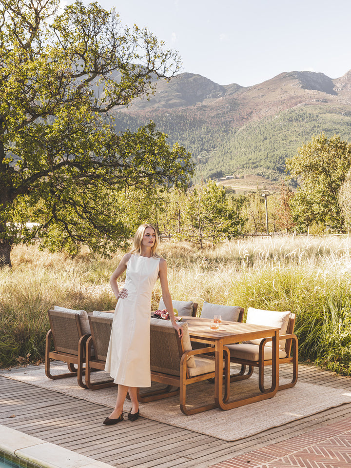 Menorca Eucalyptus Dining Table Set in Natura