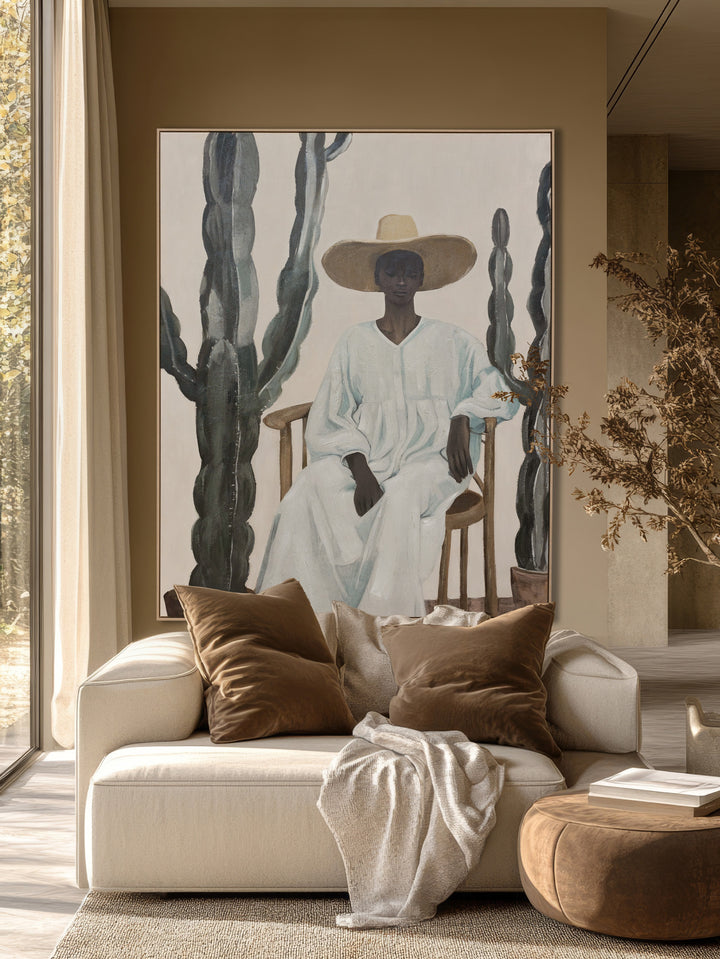 Merida Wall Art in Cacti Cream