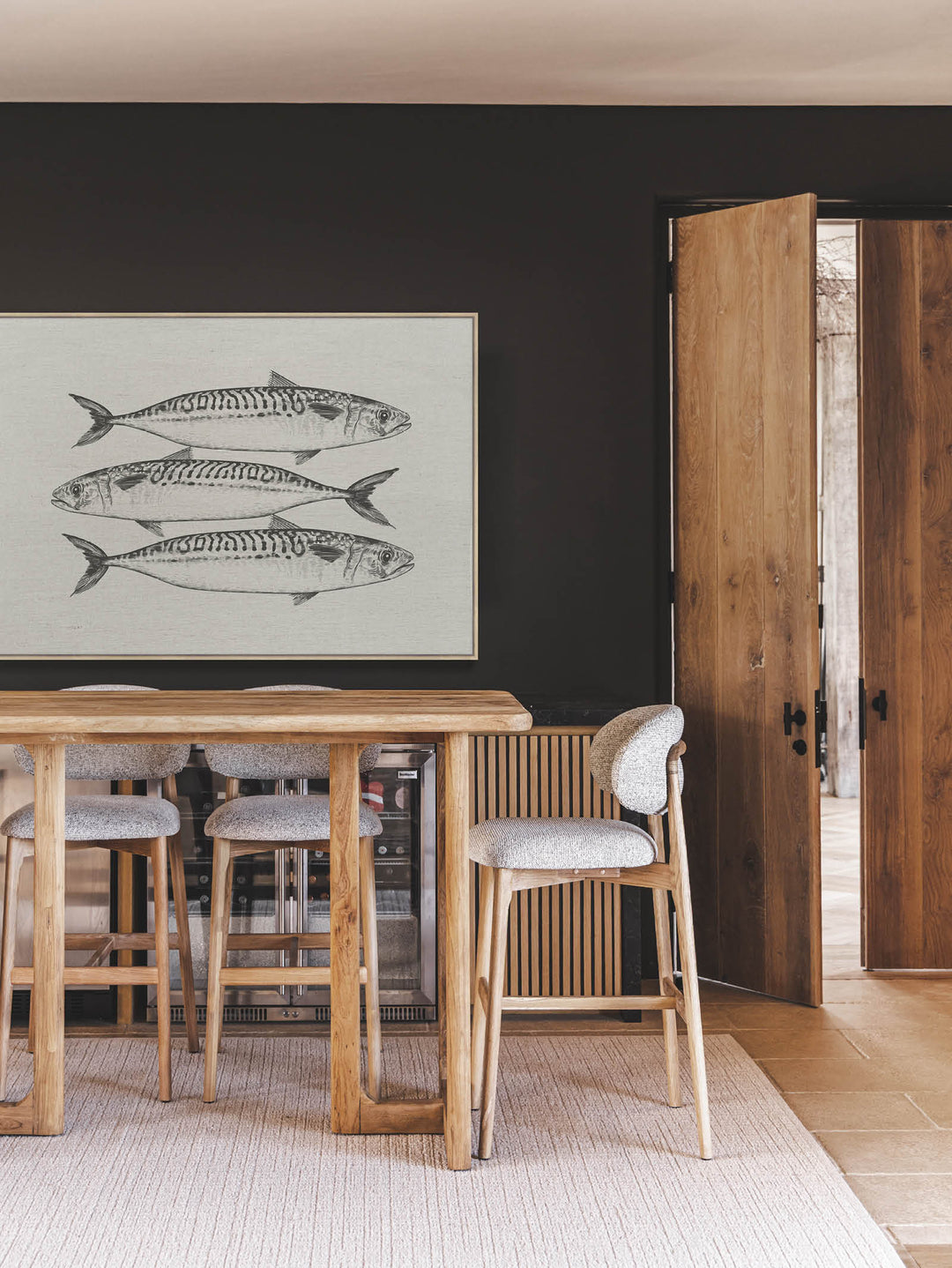 Milano Oak Bar Chair