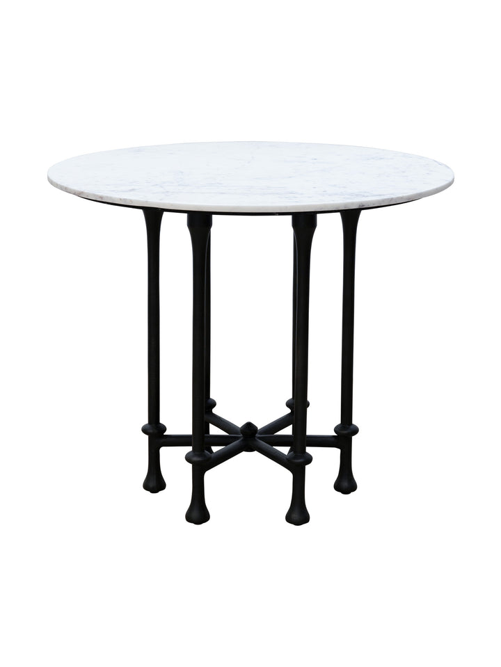 Monaco Marble Bistro Table in Salt Rock