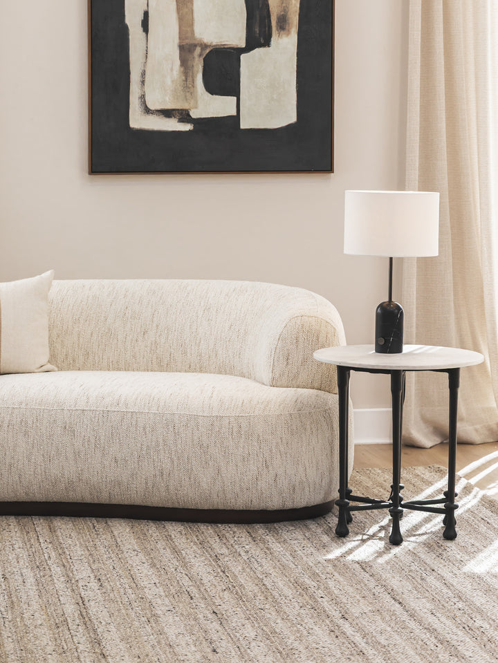 Monaco Marble Side Table in Salt Rock