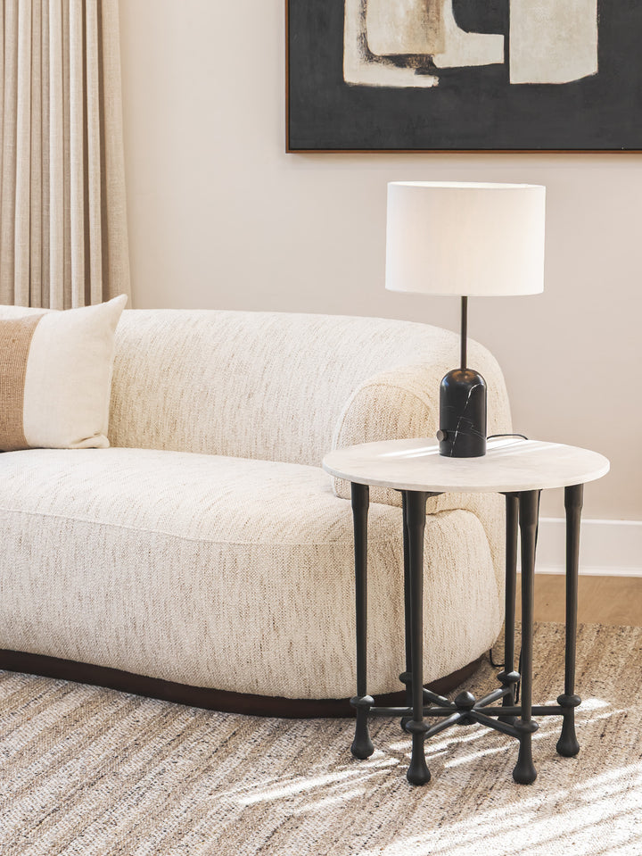 Monaco Marble Side Table in Salt Rock