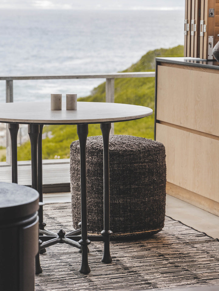 Monaco Marble Bistro Table in Salt Rock