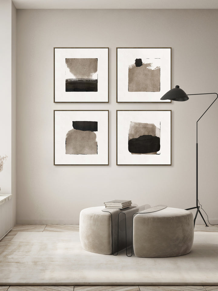 Monolith Wall Art Set of 4 in Mudstone