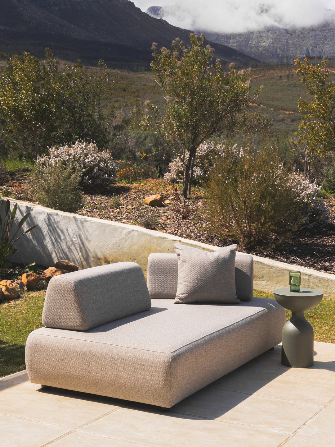 Mykonos Chaise Sofa in Crete Reed