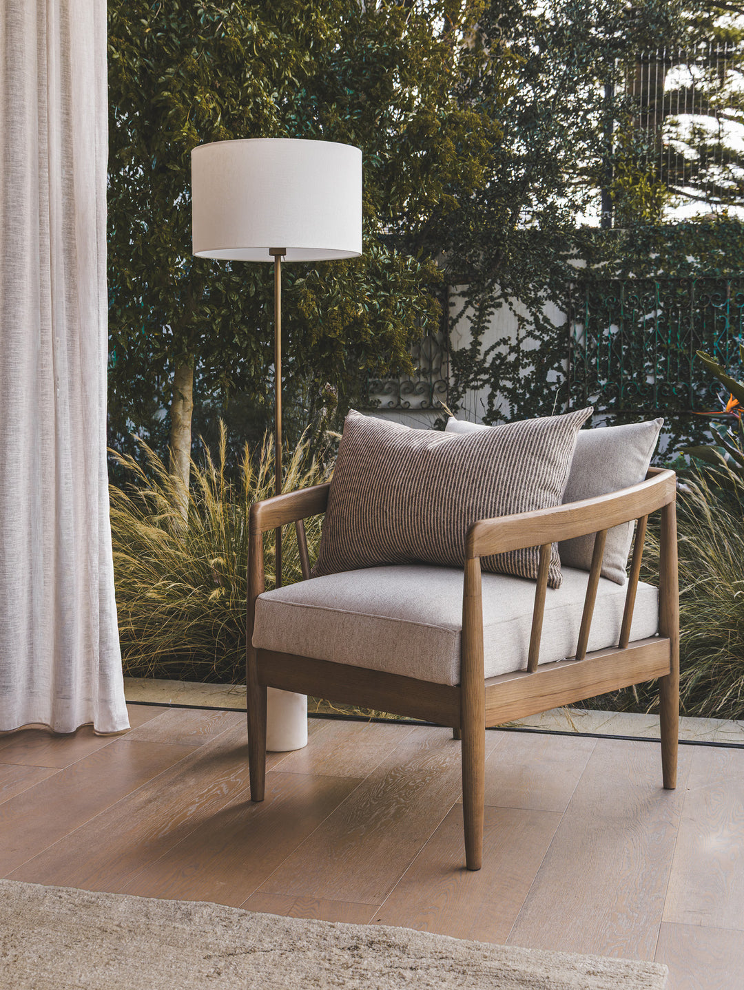 Oakwin Oak Armchair in Martini Irish Cream