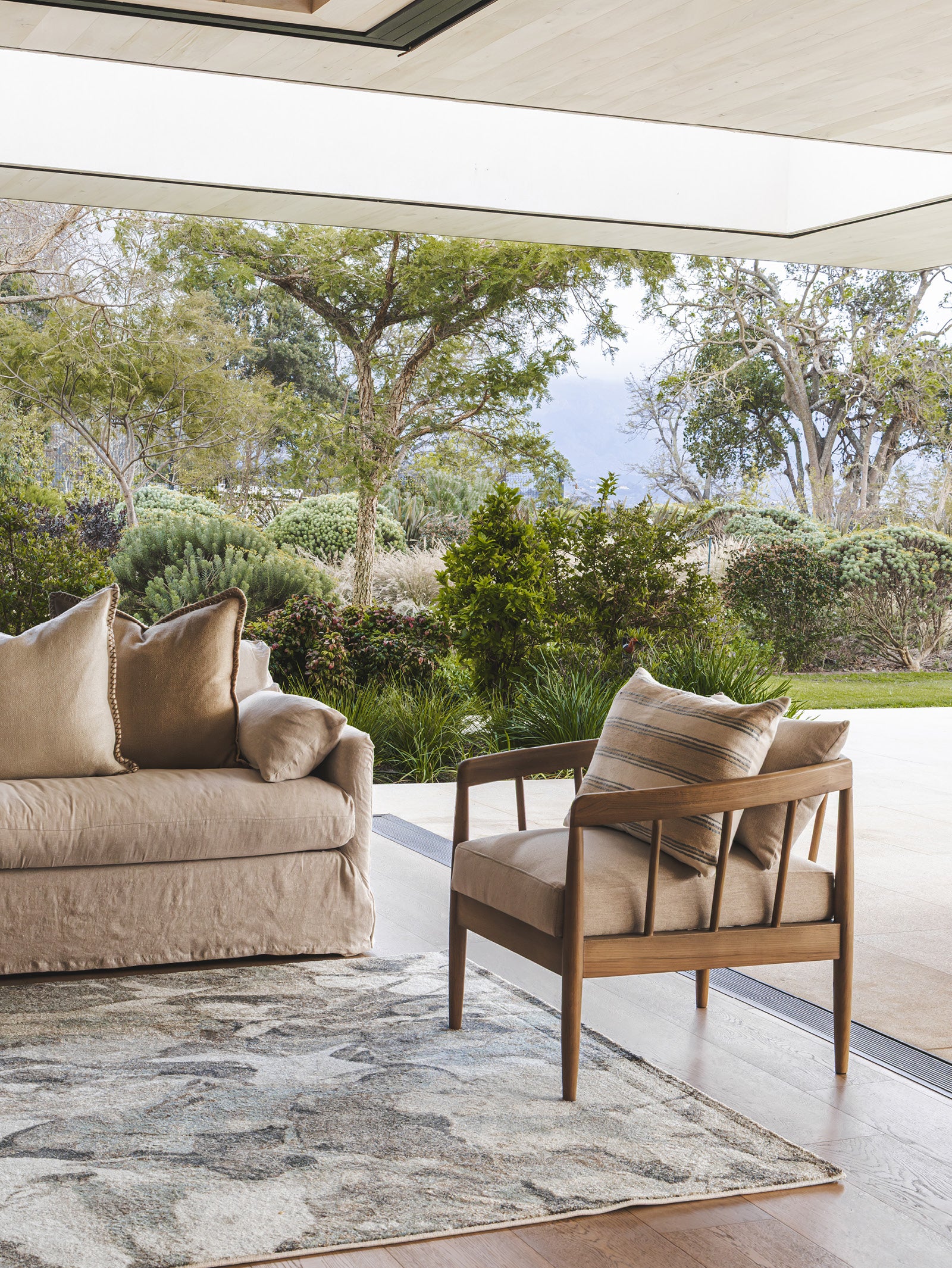 Oakwin Oak Armchair in Martini Irish Cream - Hertex HAUS