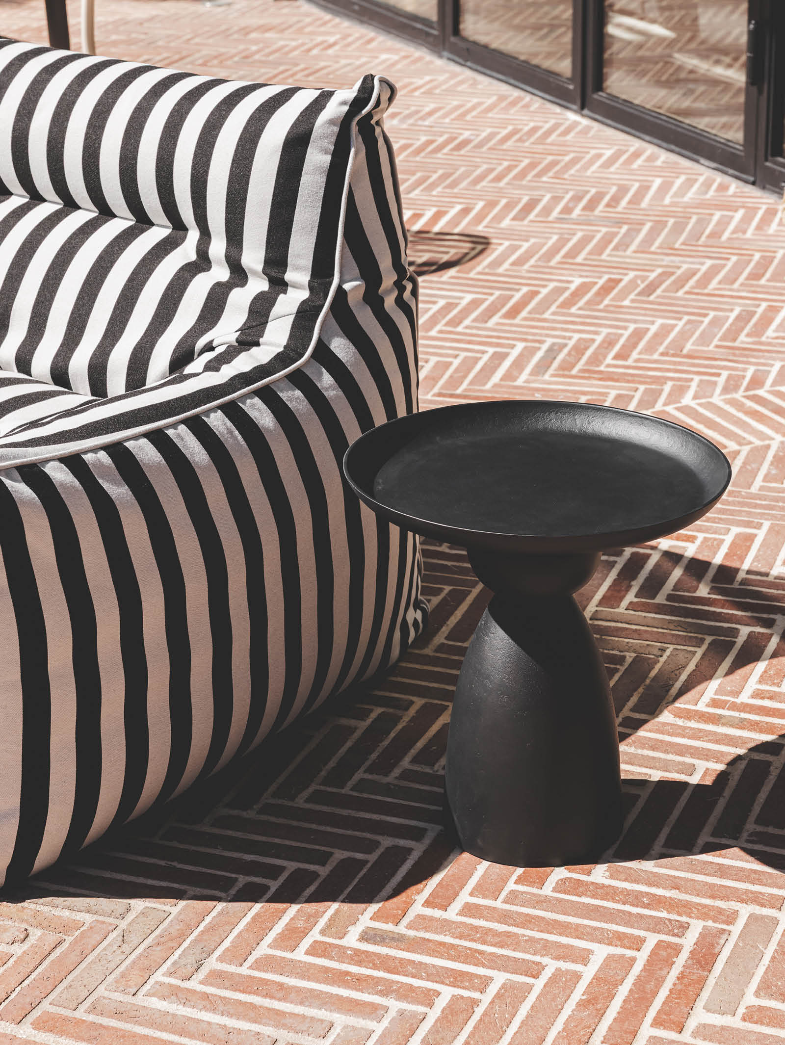Optimal Outdoor Side Table in Thunder - Hertex Haus - Hertex Haus