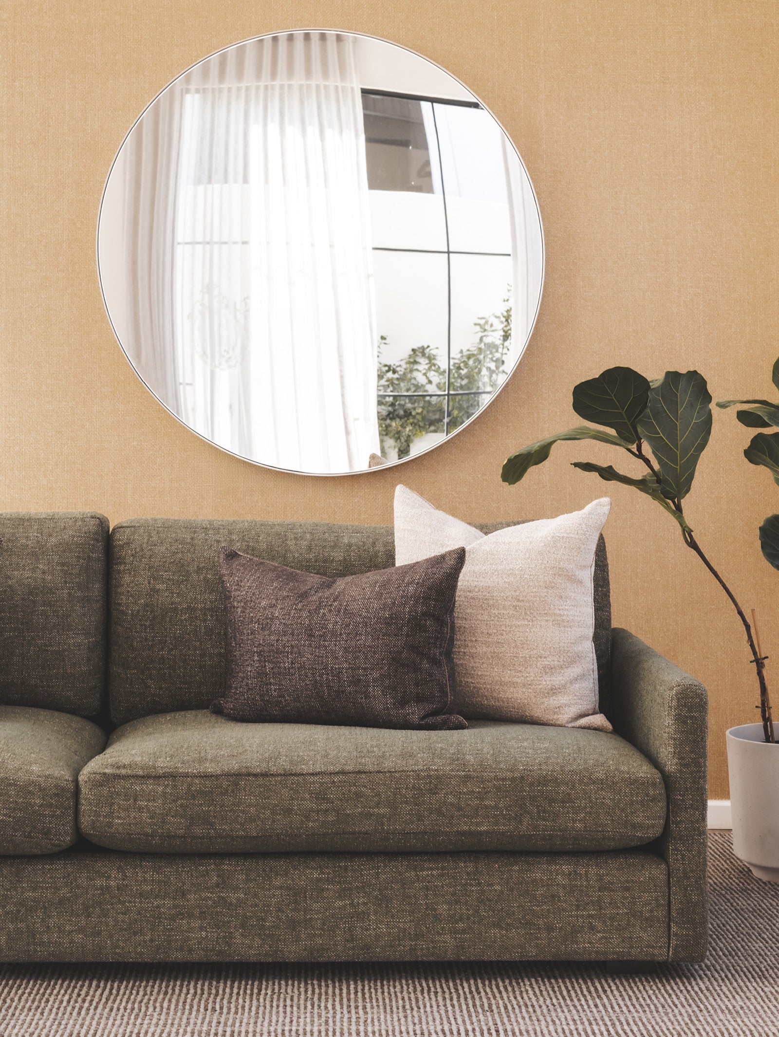 Orta Mirror in Matte Crema - Hertex Haus - Hertex Haus