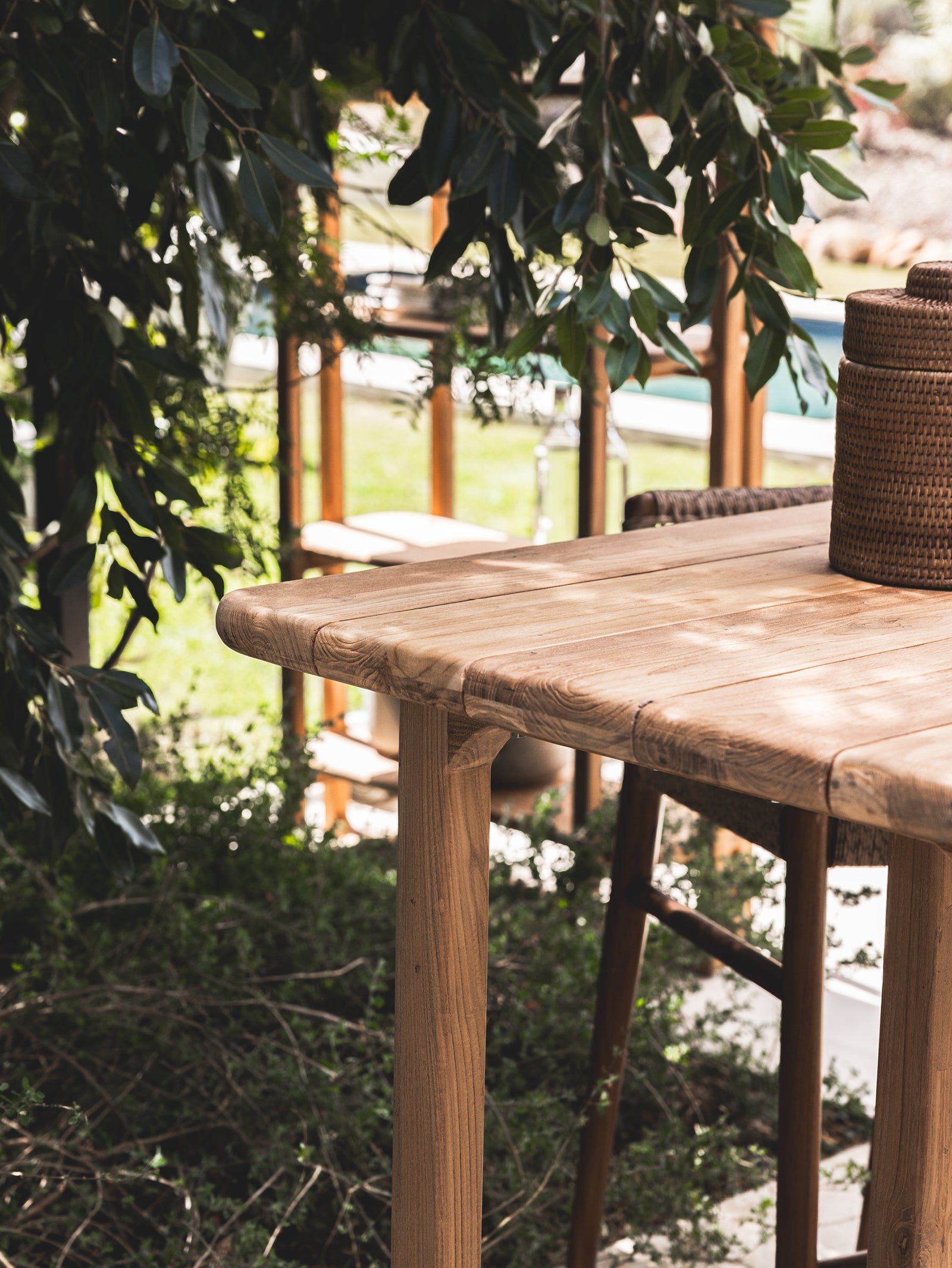 Osaka 6 Seater Teak Bar Table in Natura - Hertex Haus - Hertex Haus