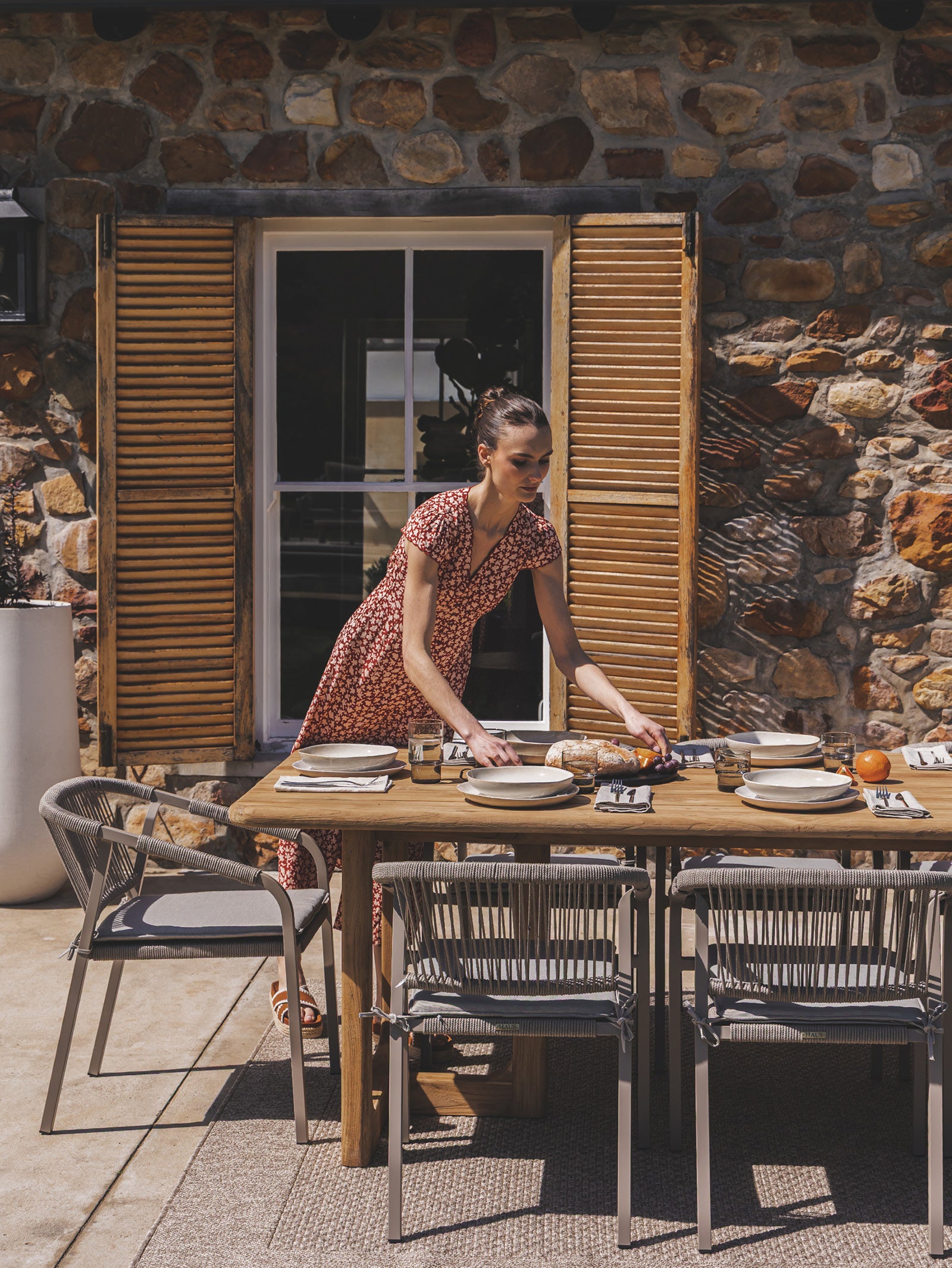 Osaka 12-Seater Teak Dining Table in Natura - Hertex Haus - Hertex