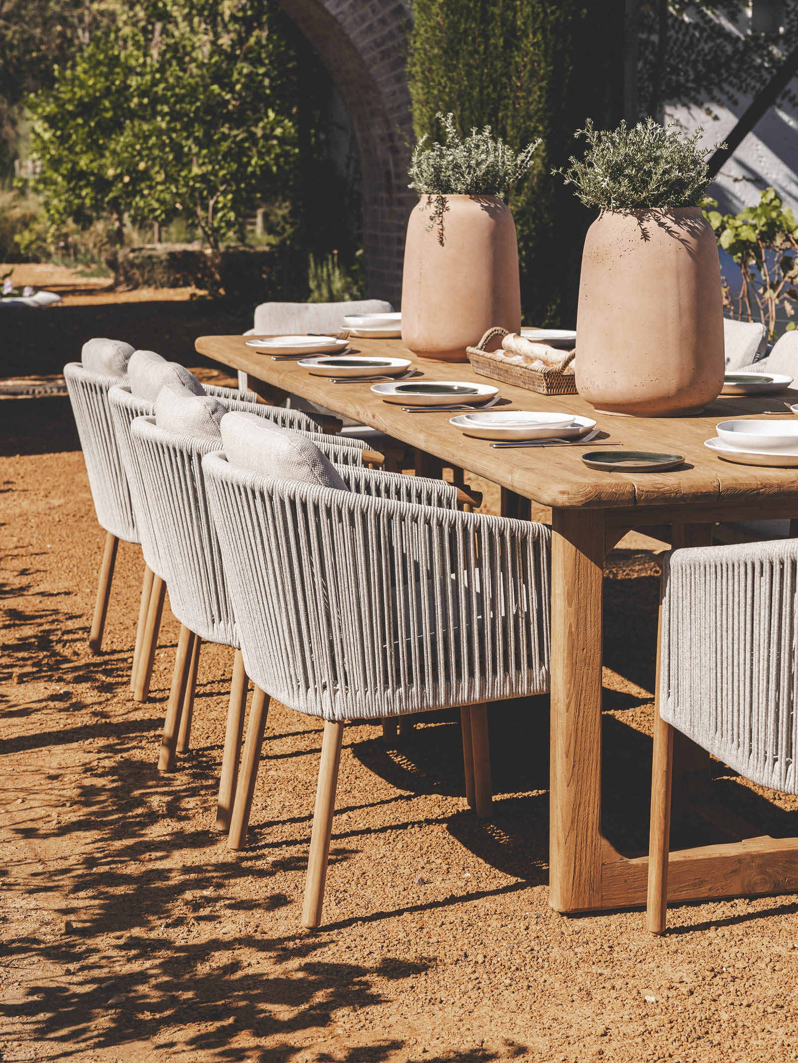 Osaka 12-Seater Teak Dining Table in Natura - Hertex Haus - Hertex