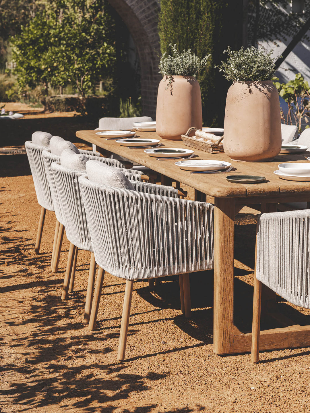 Osaka 12-Seater Teak Dining Table in Natura