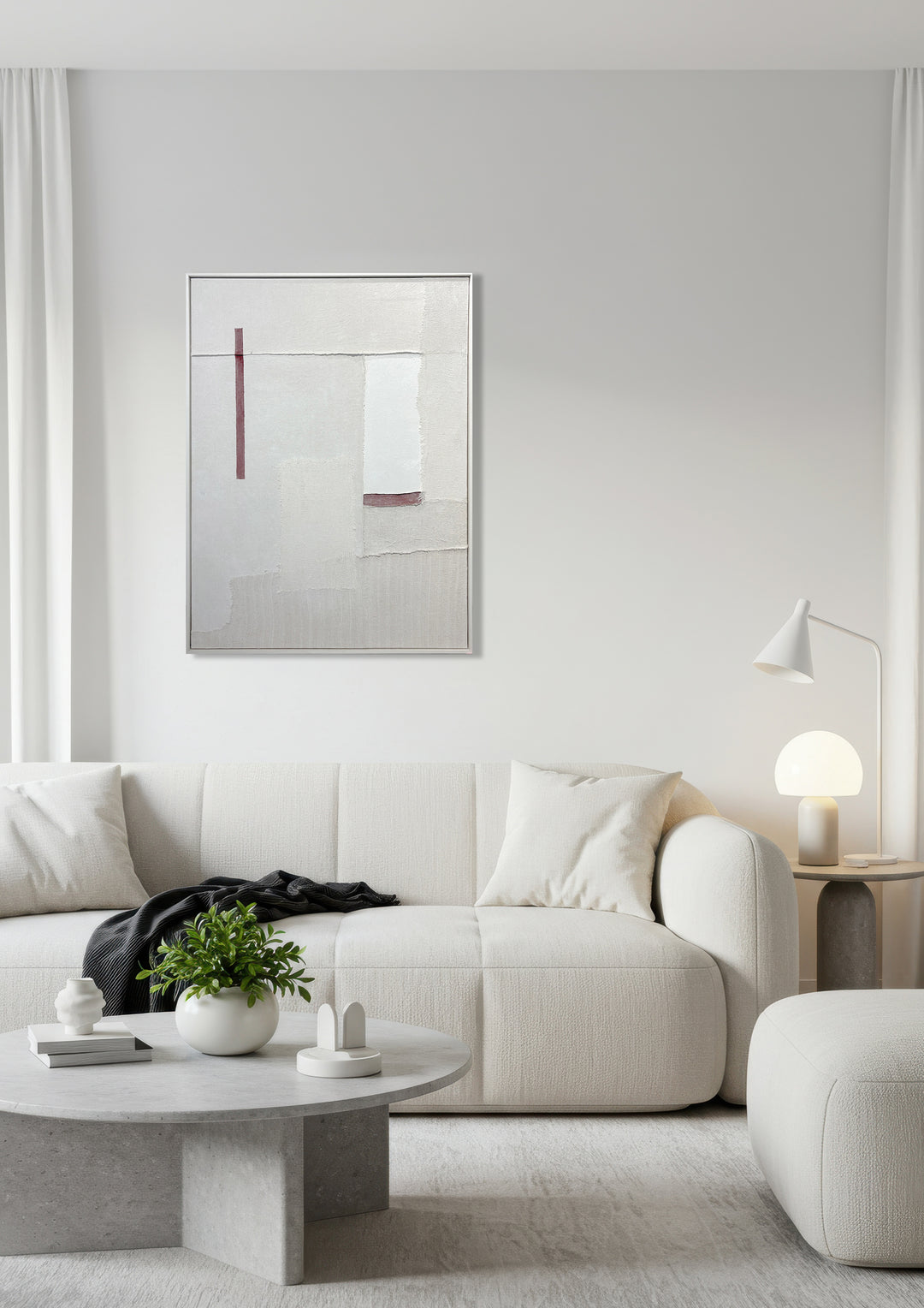 Parchment Trace Wall Art in Bone