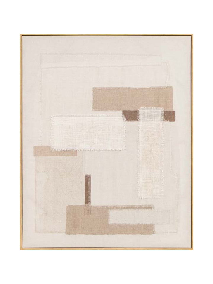 Pieced Earth Wall Art in Porcelain Rose