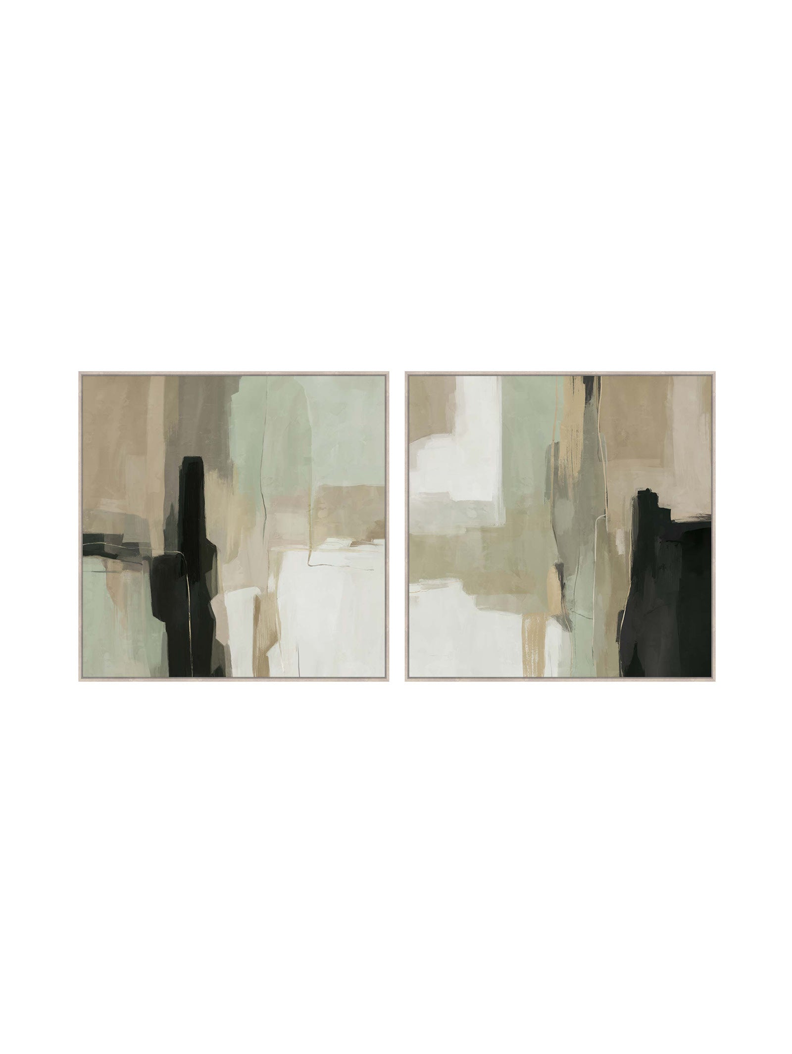 Pistachio Dreaming Wall Art Set of 2 in Minty Hazel - Hertex Haus