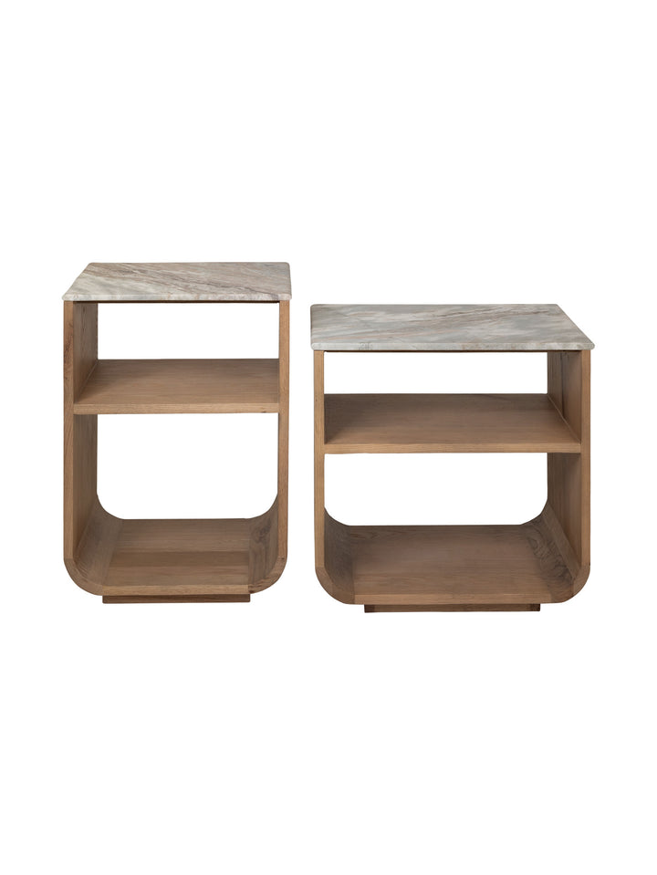 Portland Marble Nightstand in Cumin