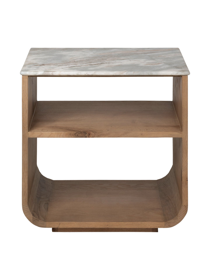 Portland Marble Nightstand in Cumin