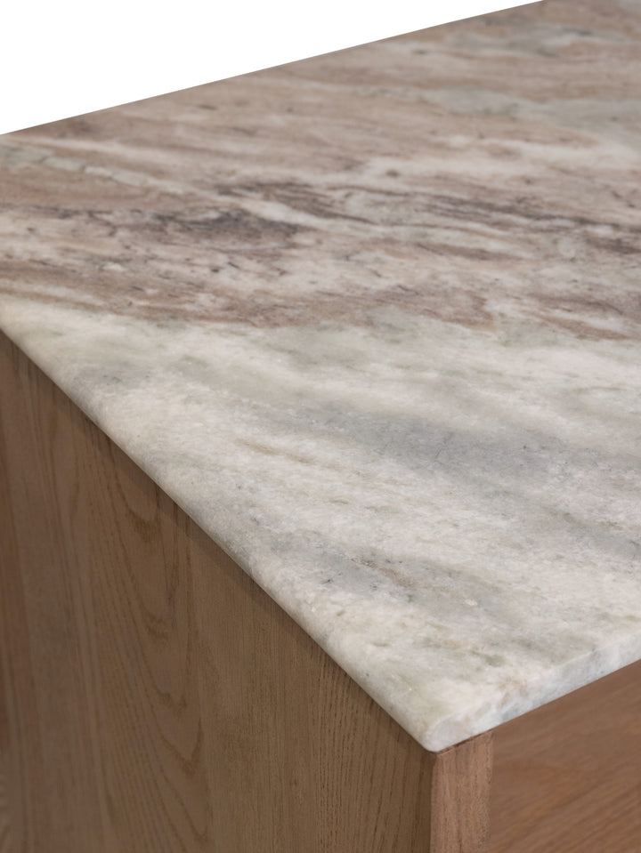 Portland Marble Nightstand in Cumin
