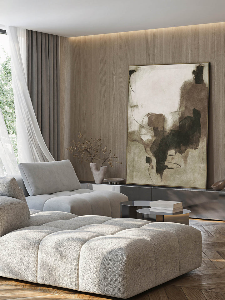 Praline Flow Wall Art in Mocha Mint