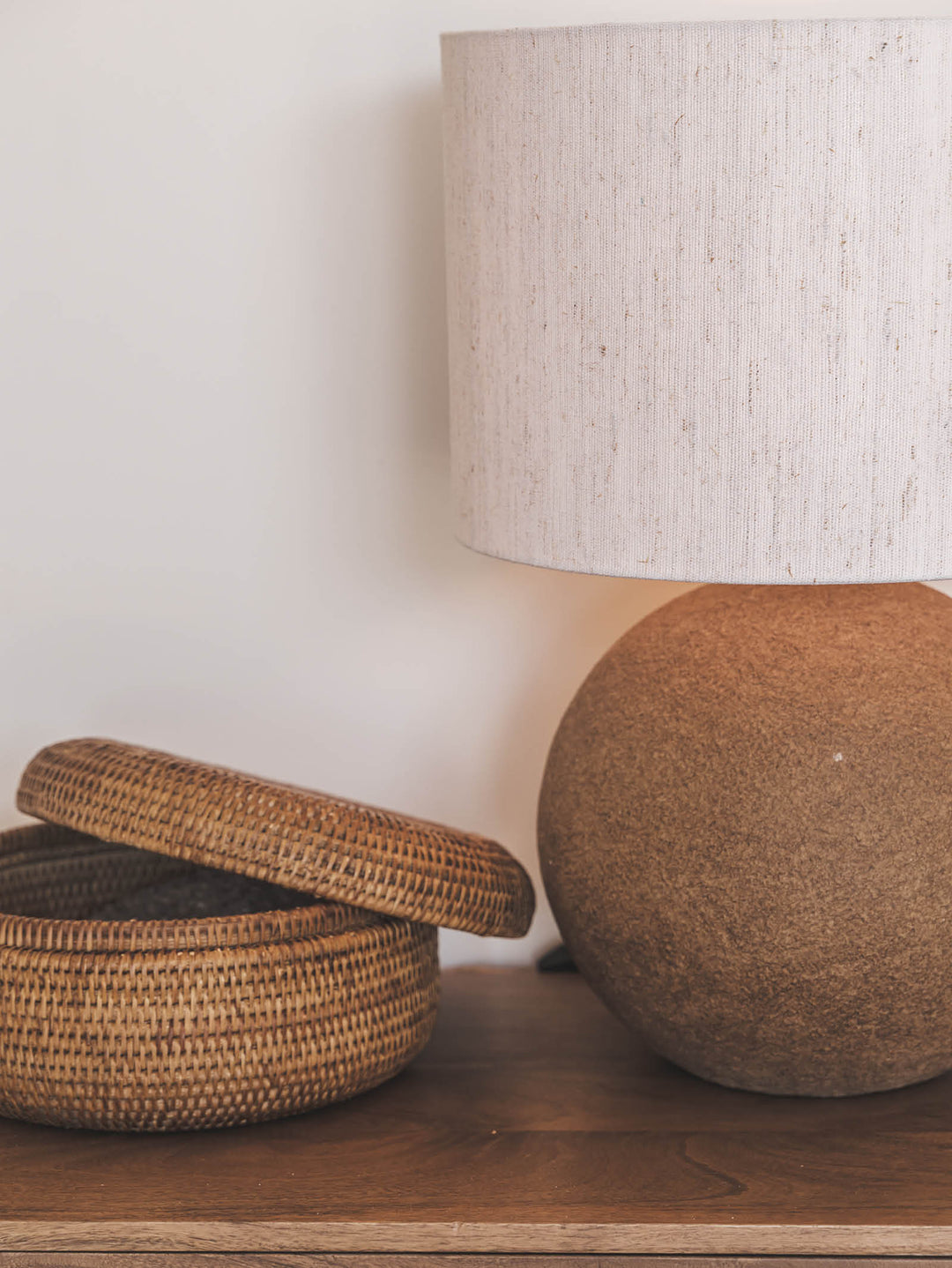Reimagined Table Lamp in Bark