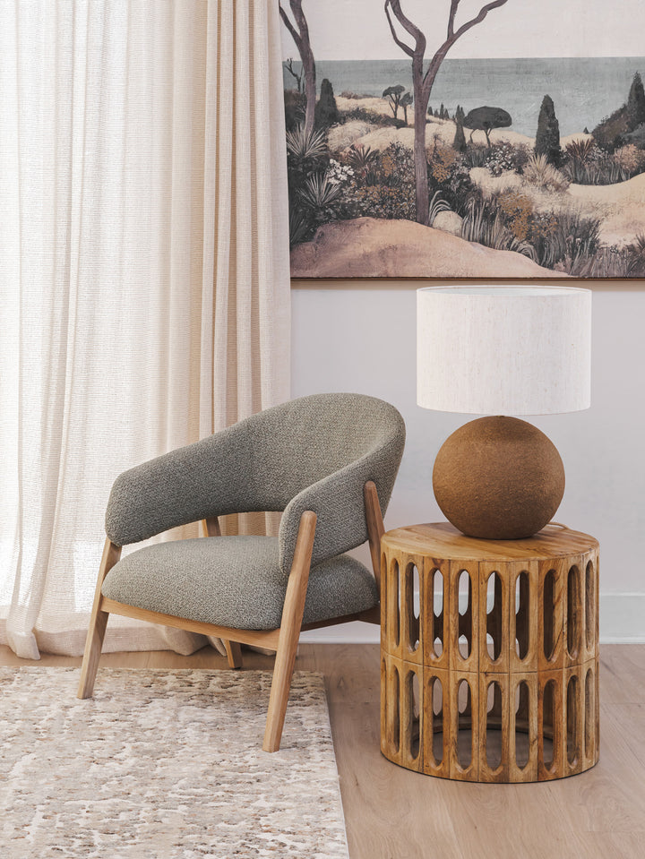 Reimagined Table Lamp in Bark