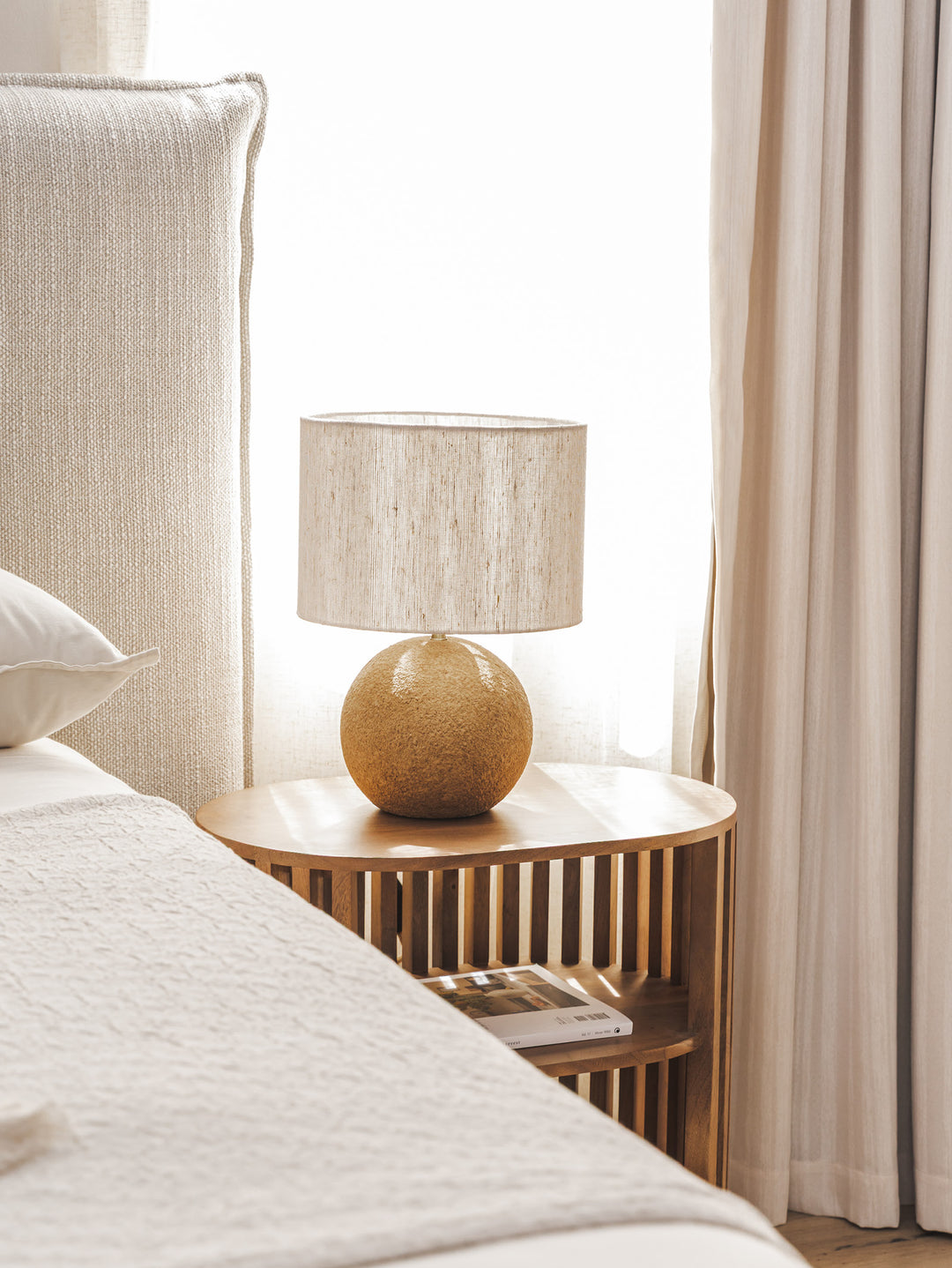 Reimagined Table Lamp in Bark