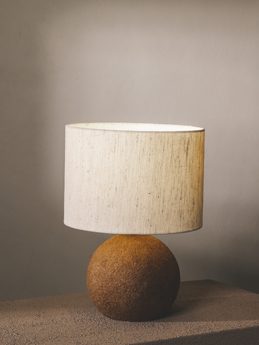 Reimagined Table Lamp in Bark