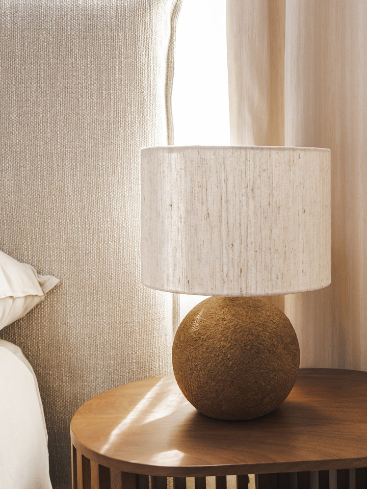 Reimagined Table Lamp in Bark
