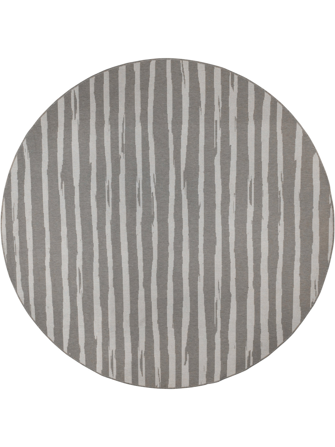 Right Circles Round Rug in Pebble