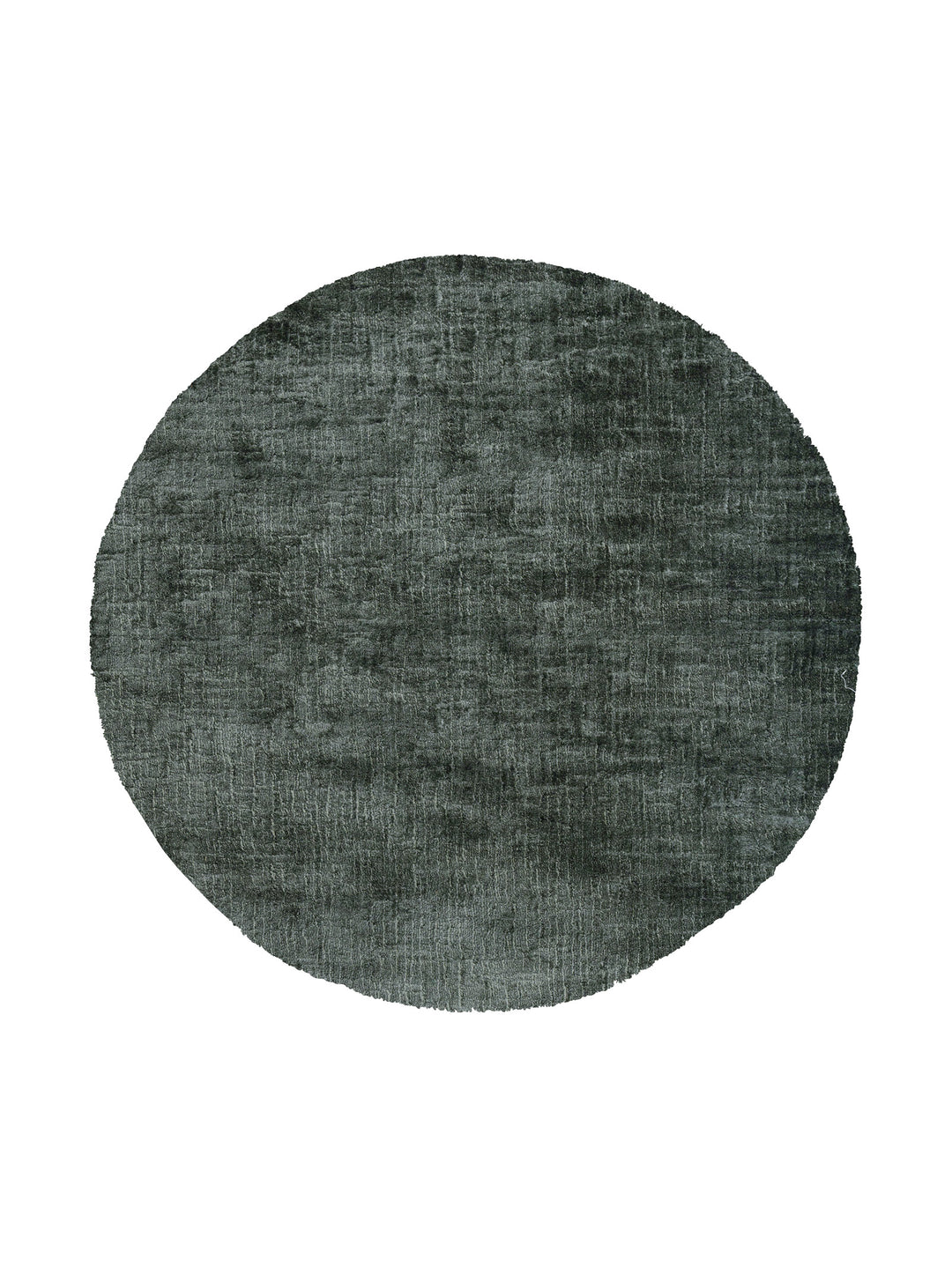 Round rug made of recycled material with a plain minimalist design