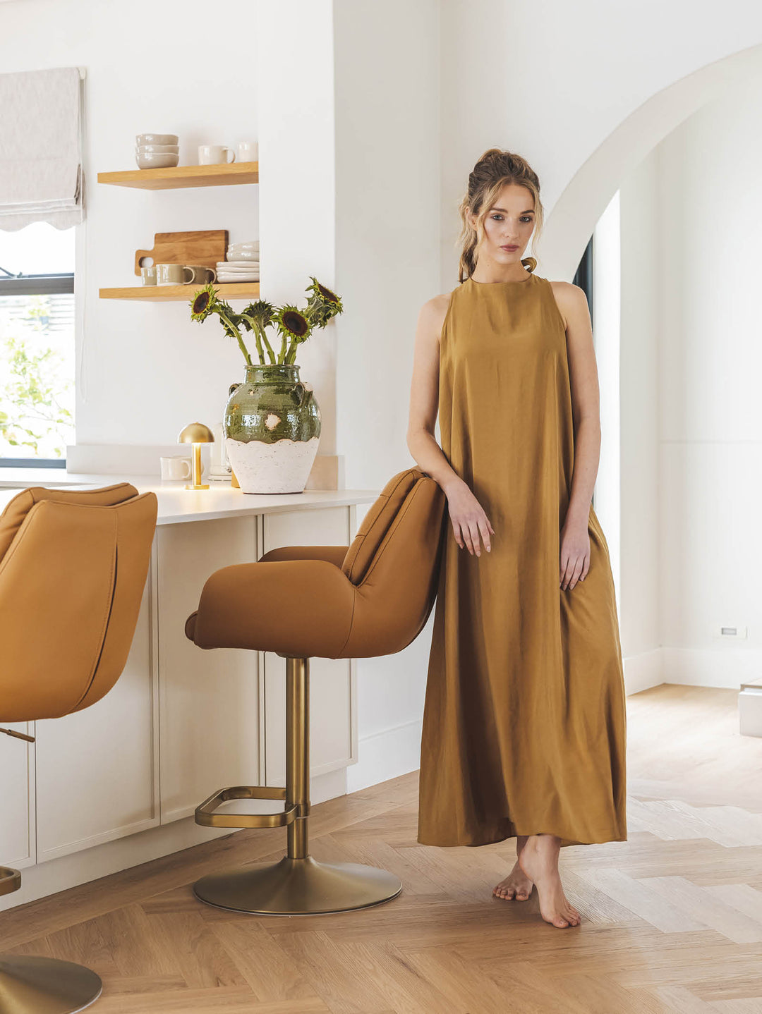 Romeo Leather Adjustable Counter Chair