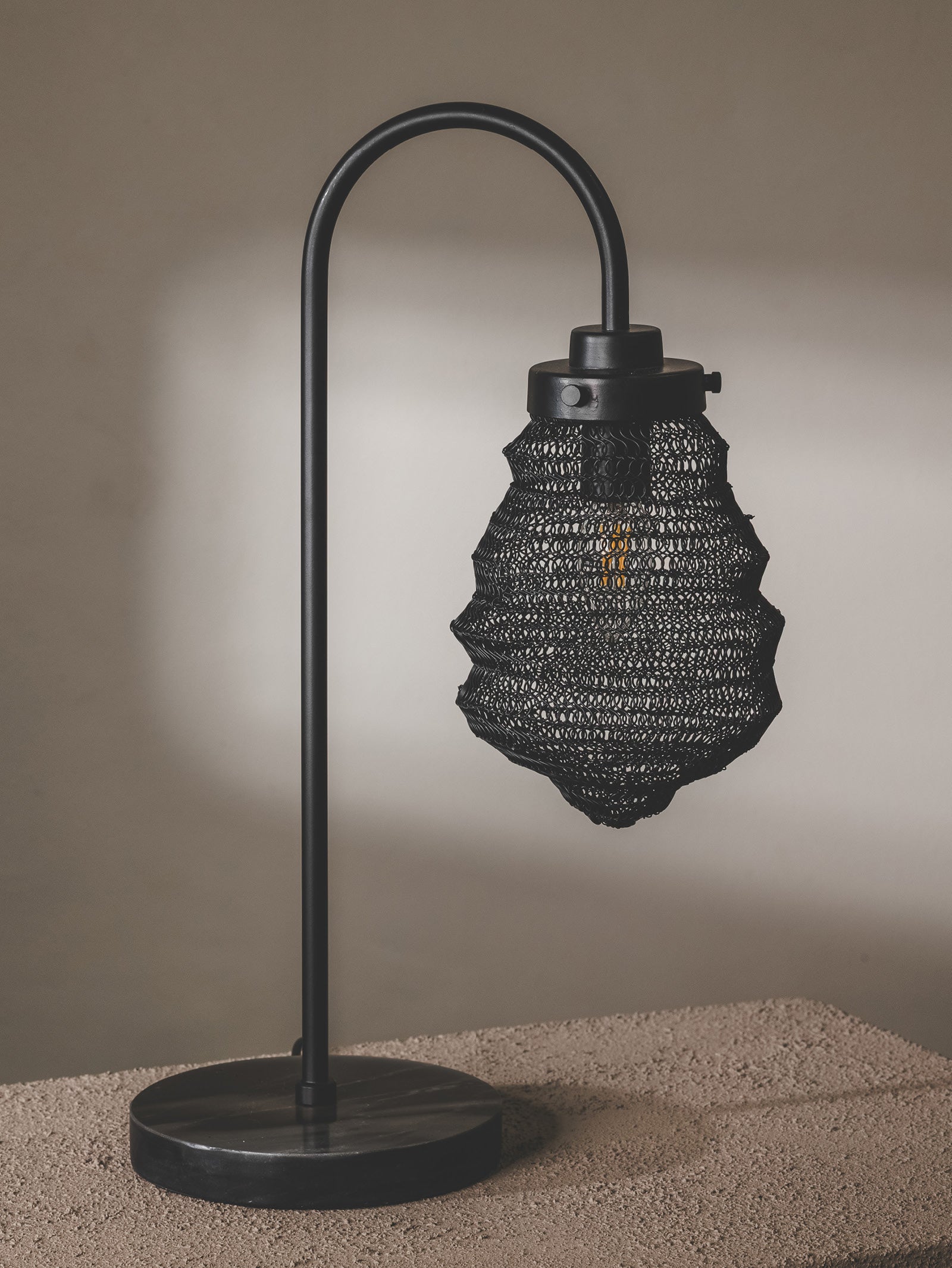 Rookery Bedside Lamp in Black Starling - Hertex Haus Online