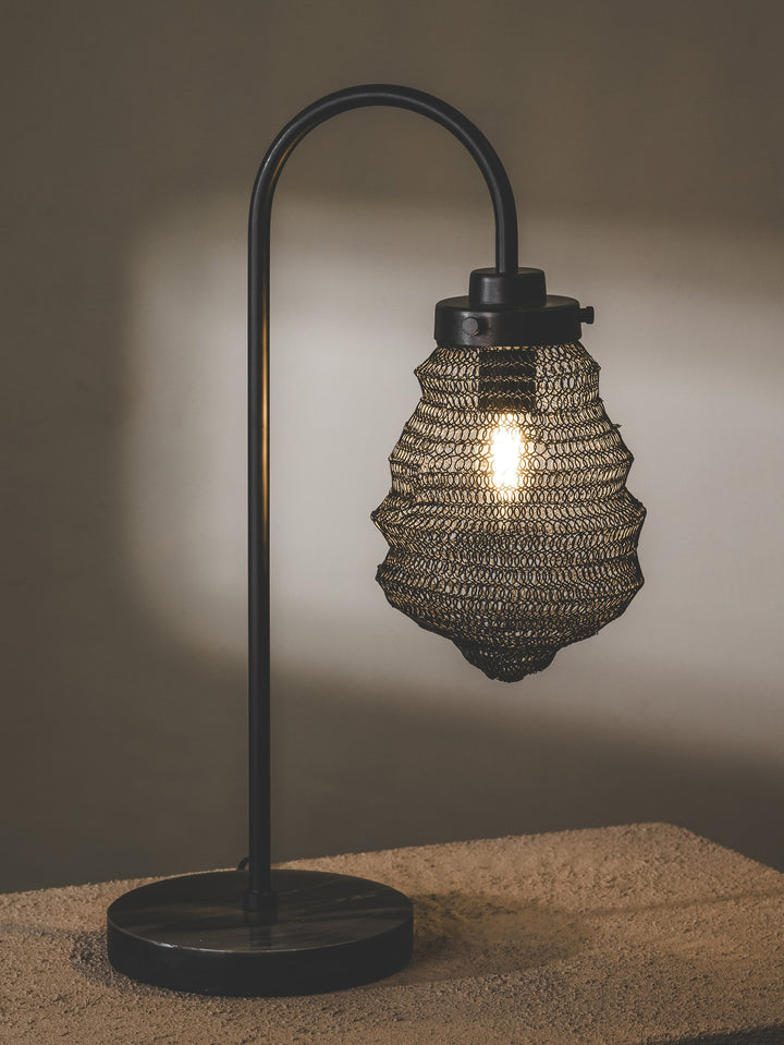 Rookery Bedside Lamp in Black Starling