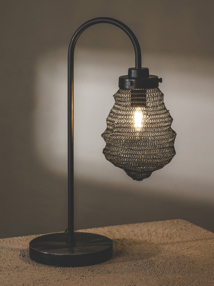 Rookery Bedside Lamp in Black Starling