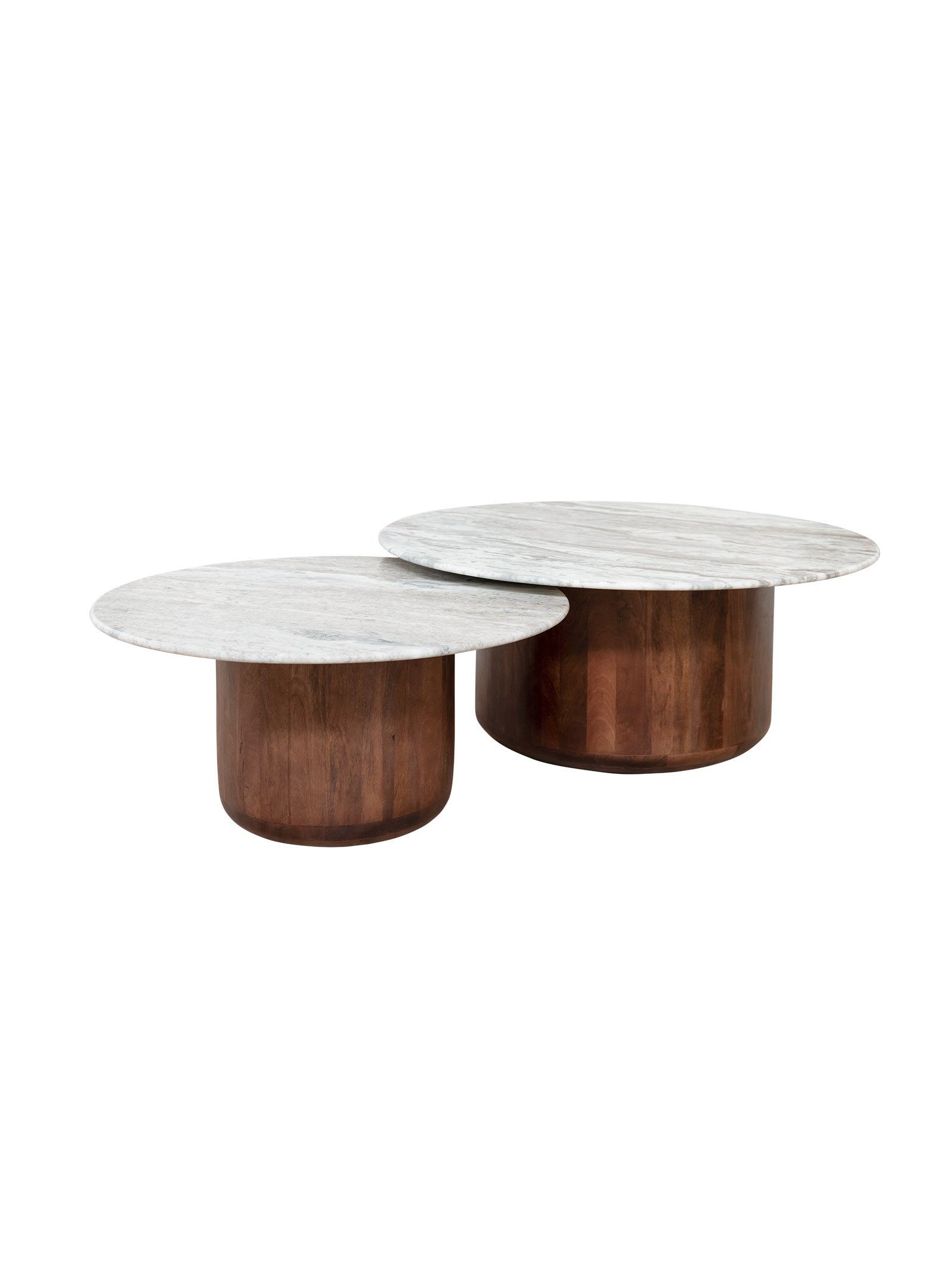 Rooted Marble Coffee Table Set in Husk - Hertex Haus - Hertex Haus