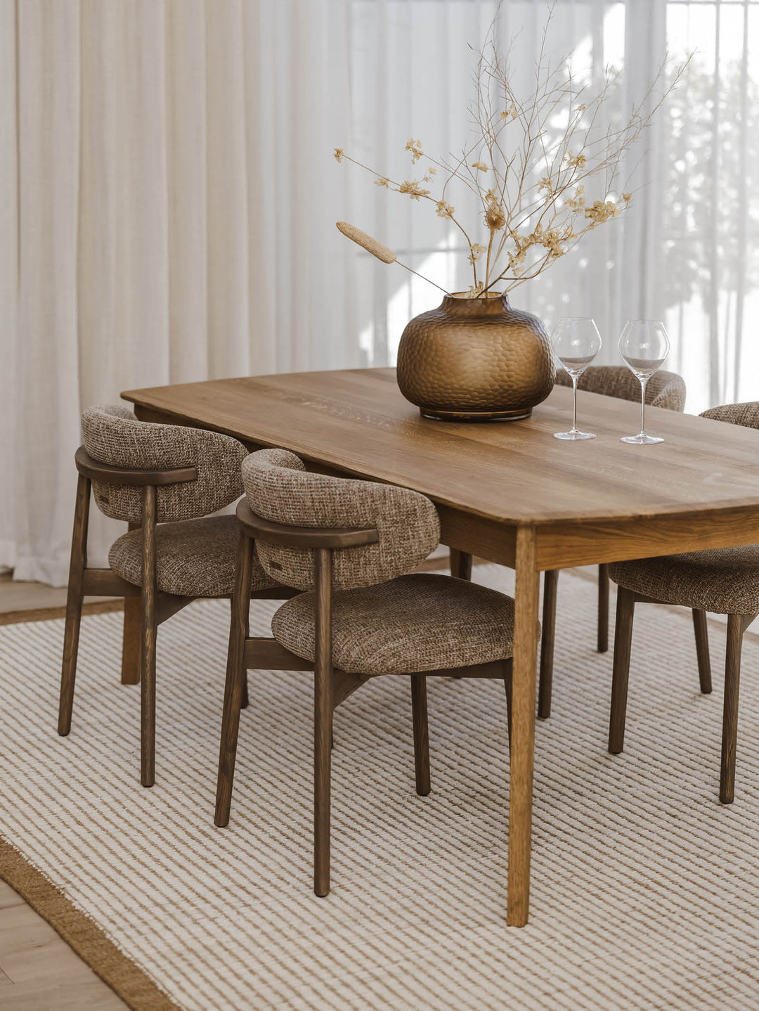 Rove Oak Dining Table in Antique