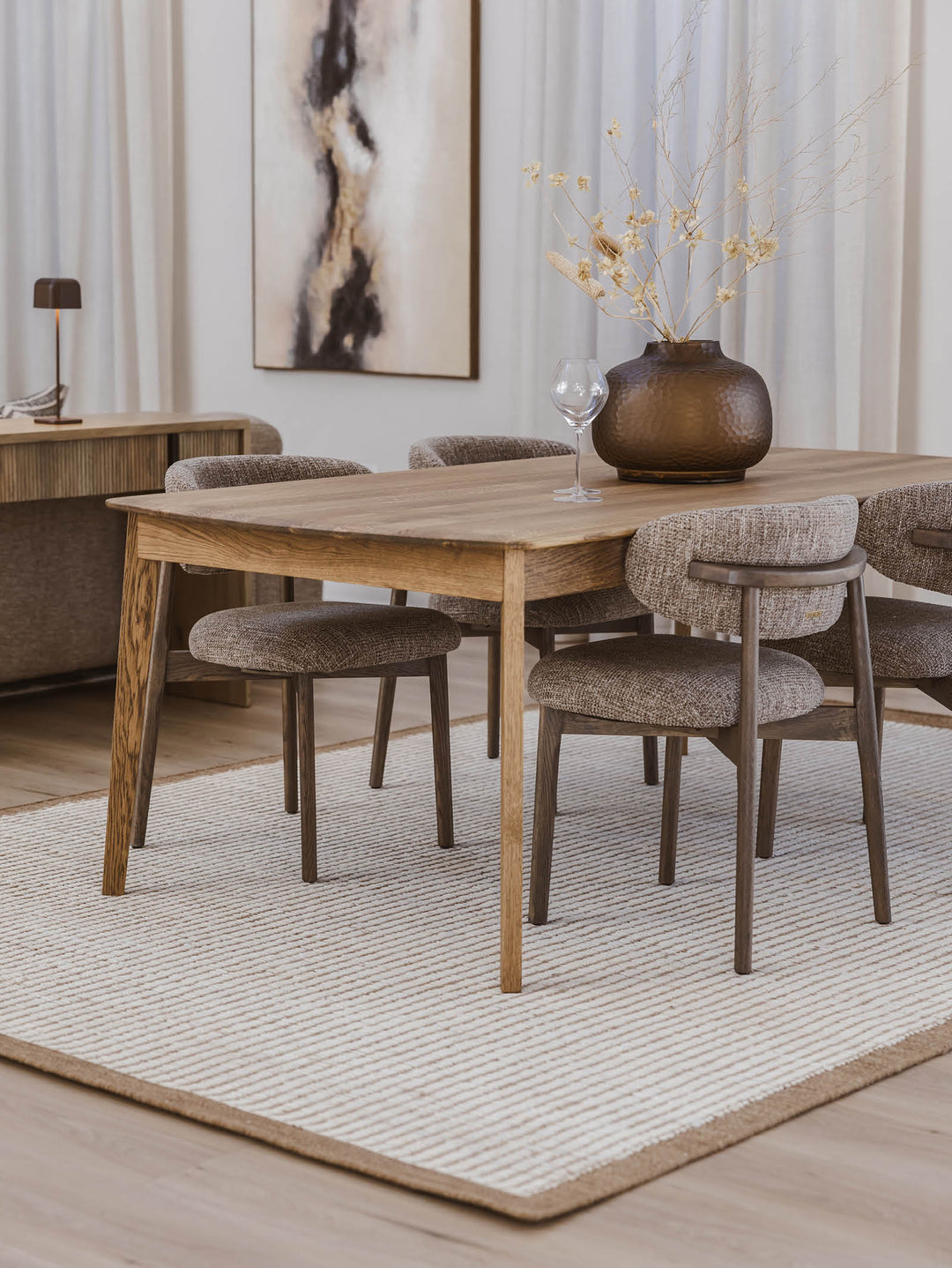 Rove Oak Dining Table in Antique