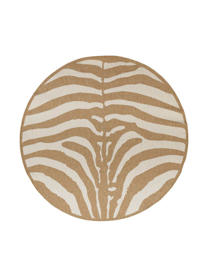 Safari Chic Round Rug in Desert